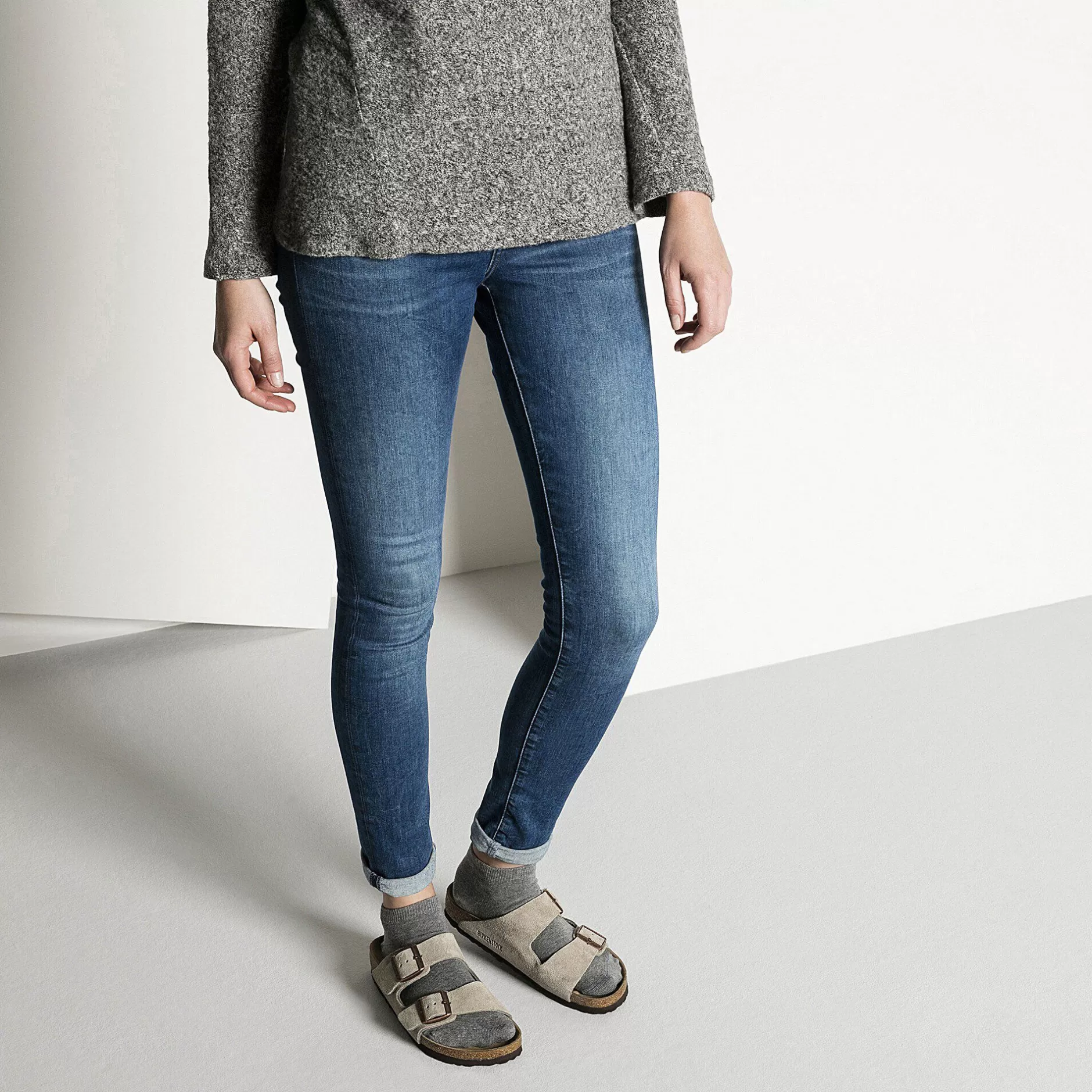 Birkenstock 2 Pack Cotton Sole Sneaker Gray Melange Online