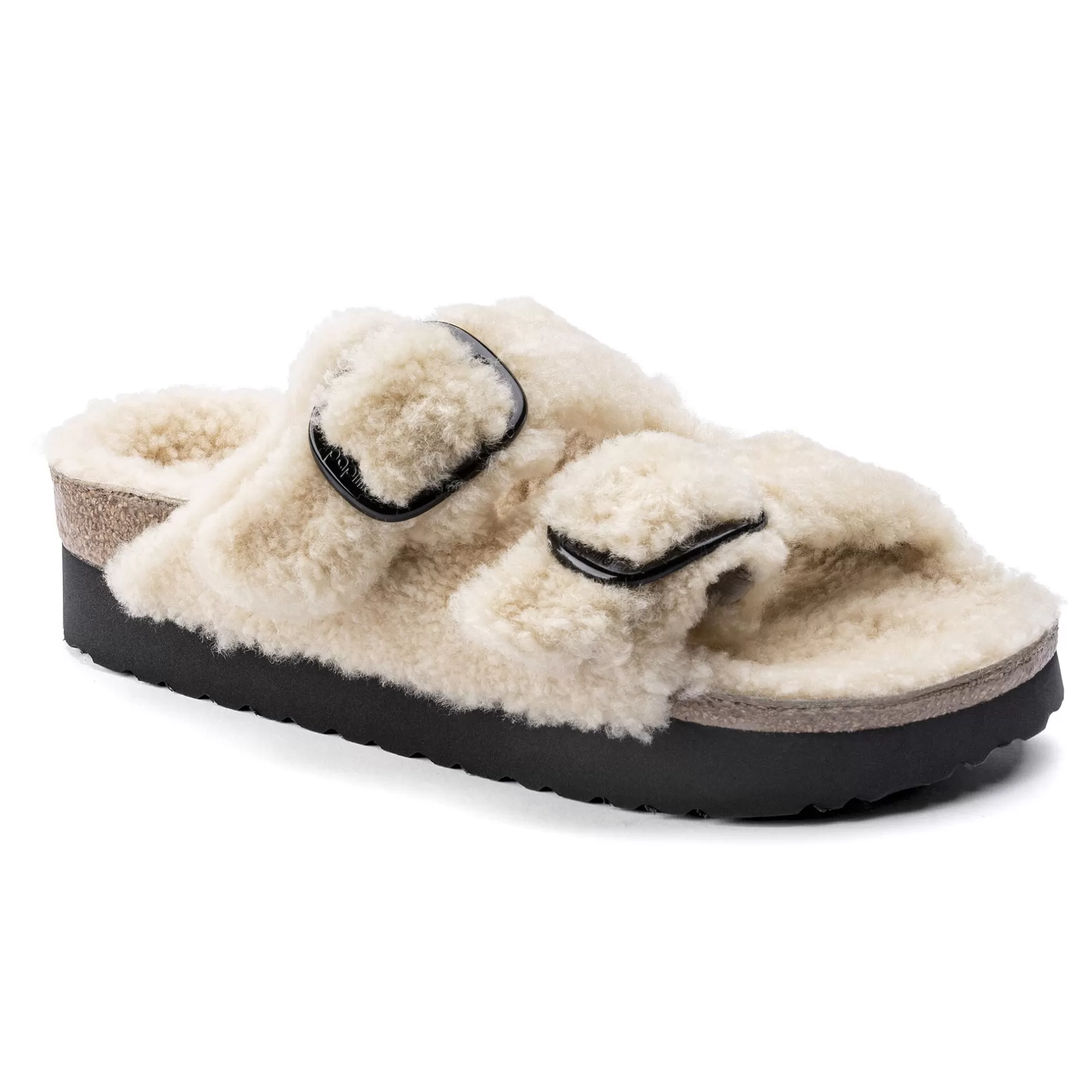 Birkenstock Arizona Big Buckle Lammeskind Teddy Eggshell Store