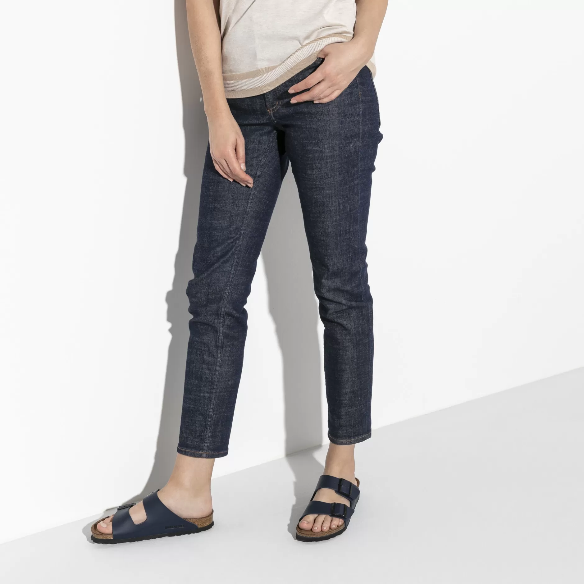 Birkenstock Arizona Blod Fodseng Blue Cheap