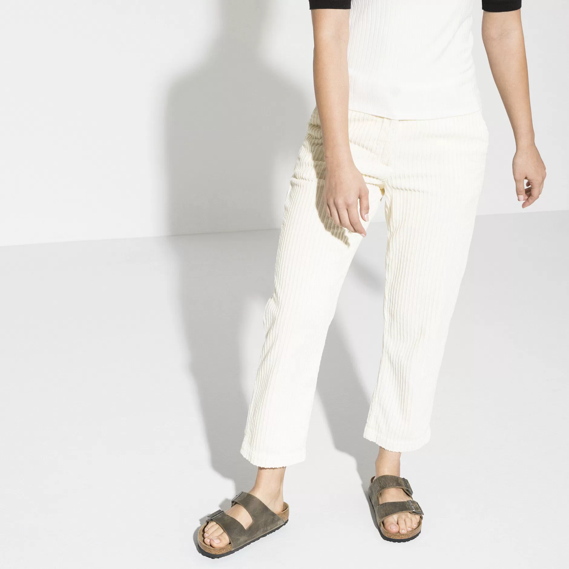 Birkenstock Arizona Blod Fodseng Faded Khaki Shop