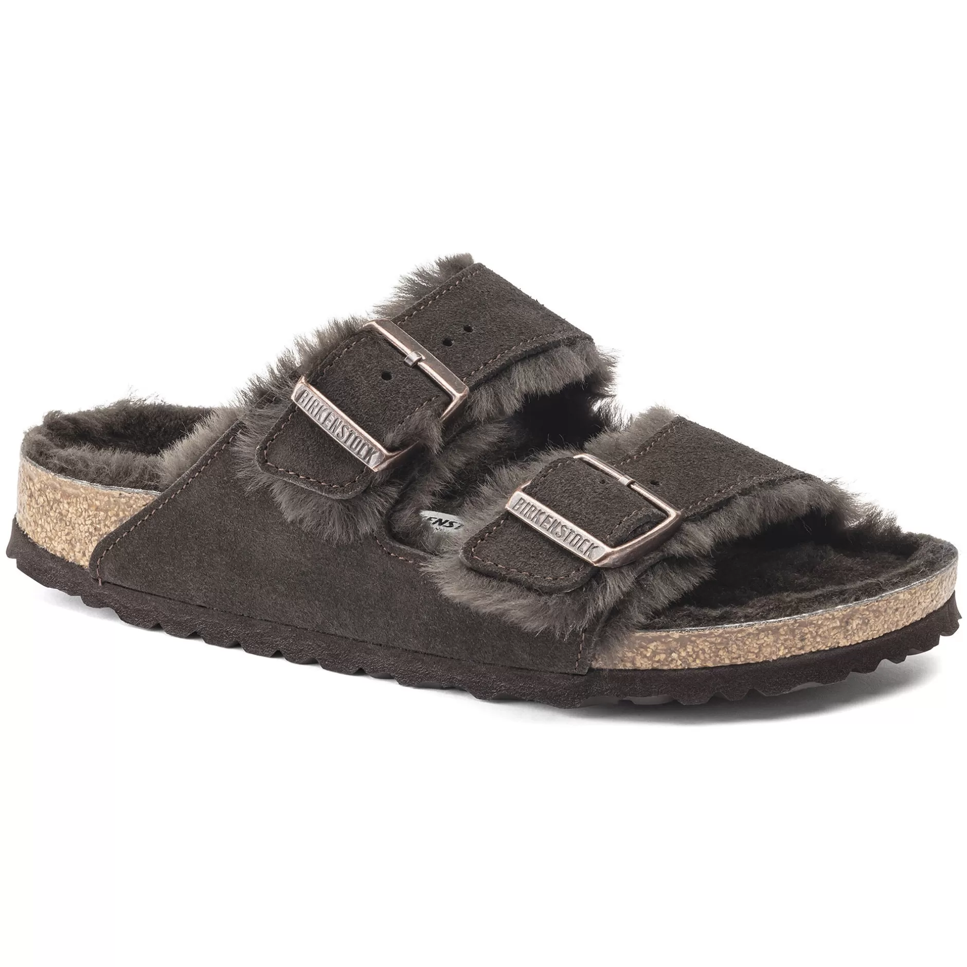 Birkenstock Arizona Lammeskind Mocha Flash Sale