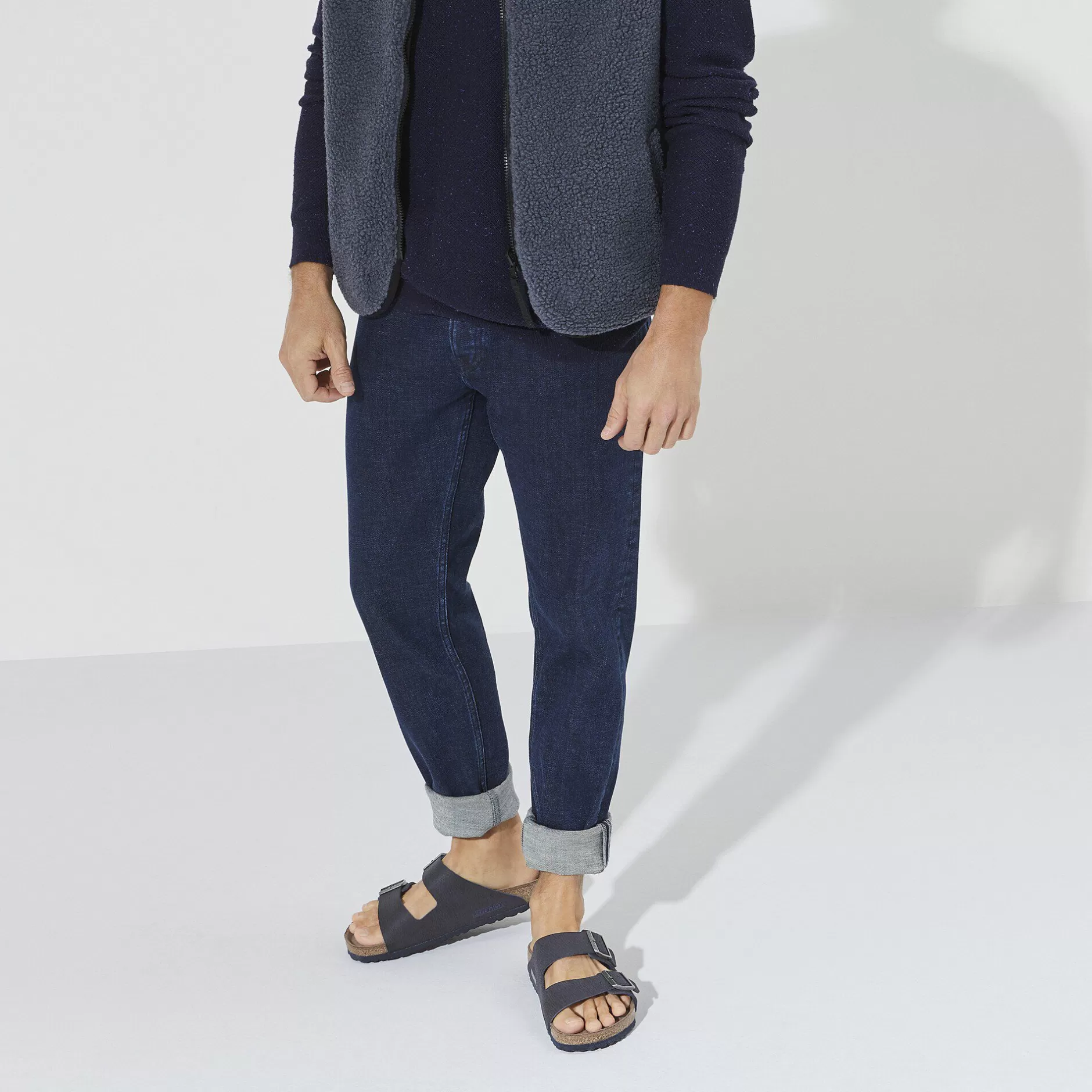 Birkenstock Arizona Vegansk Desert Dust Indigo Blue Cheap