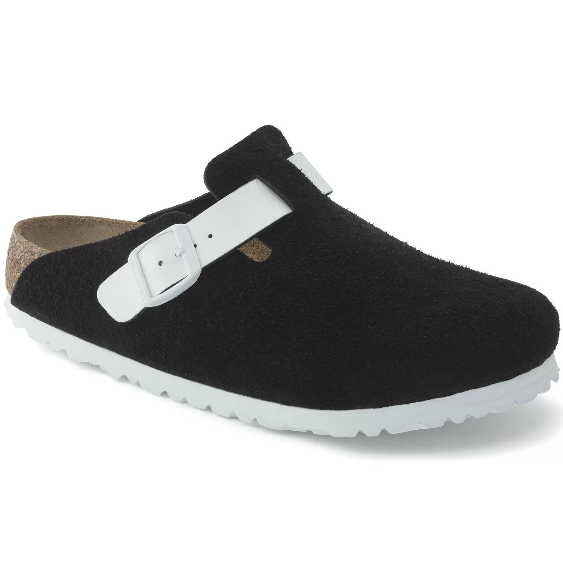 Birkenstock Boston Black White Flash Sale