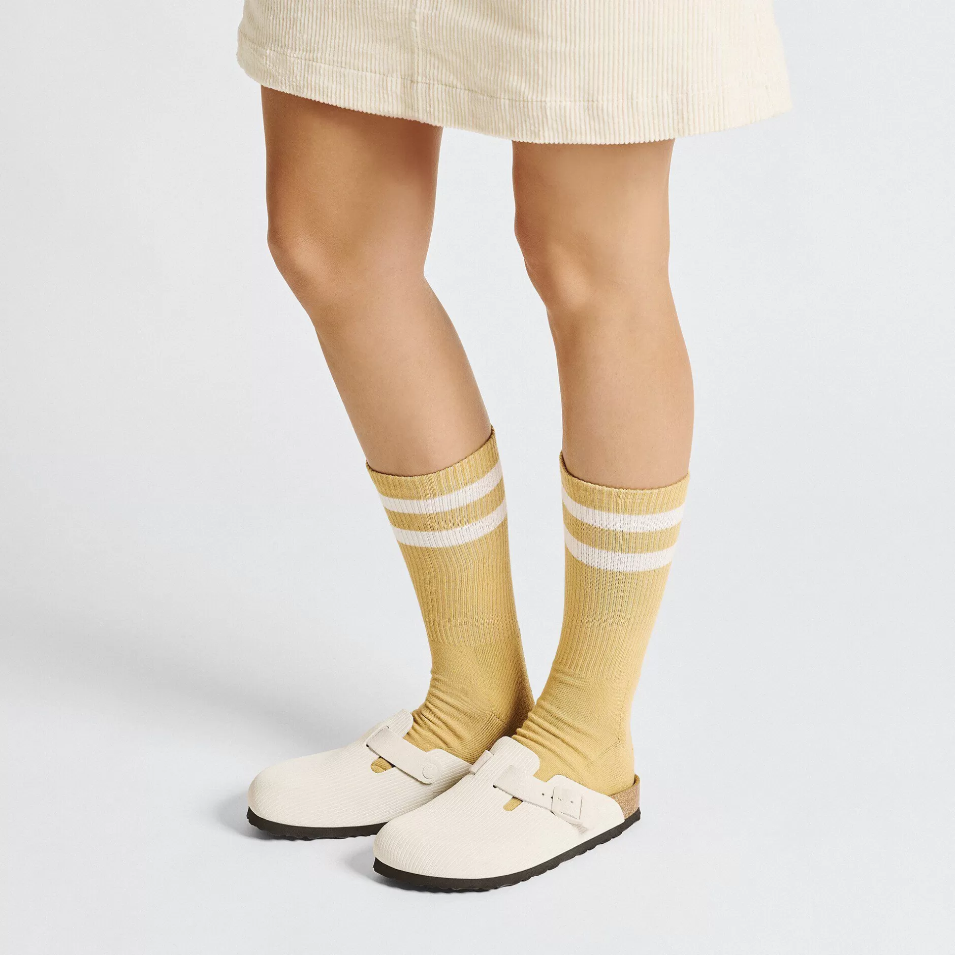 Birkenstock Boston Corduroy Antique White Store