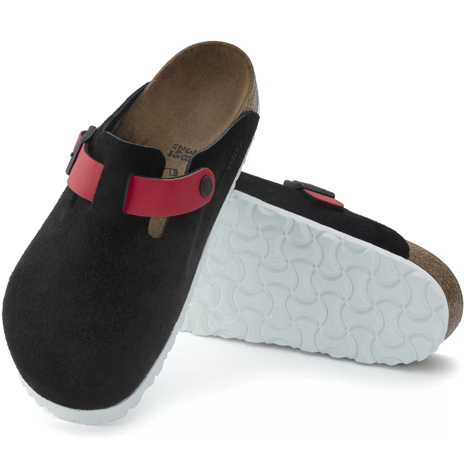 Birkenstock Boston Black / Active Red Best