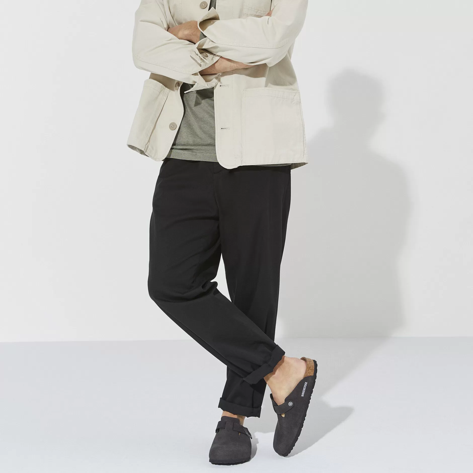 Birkenstock Boston Desert Dust Black Best