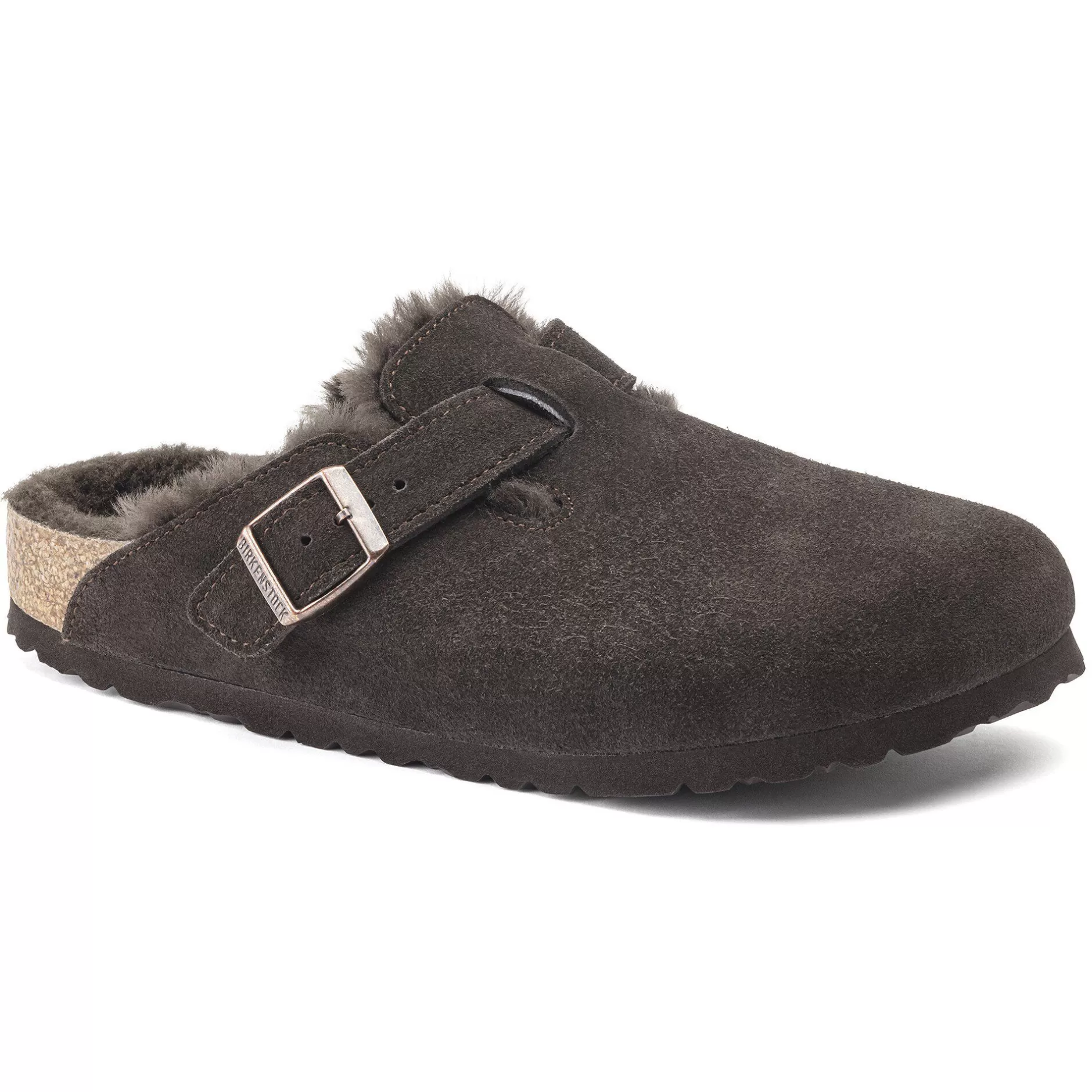 Birkenstock Boston Lammeskind Mocha Hot