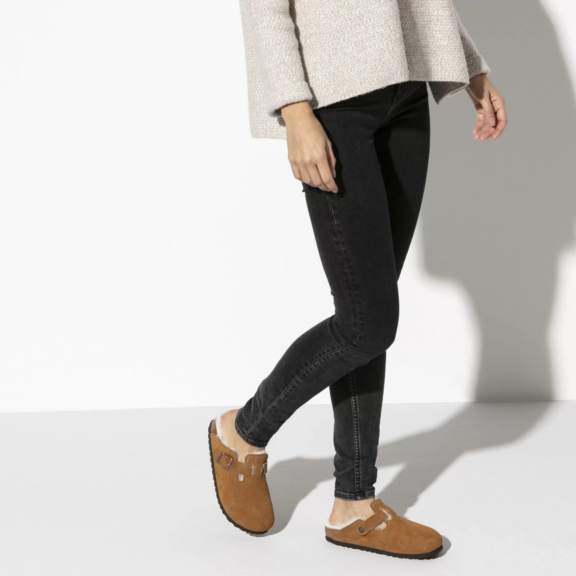 Birkenstock Boston Lammeskind Mink Sale