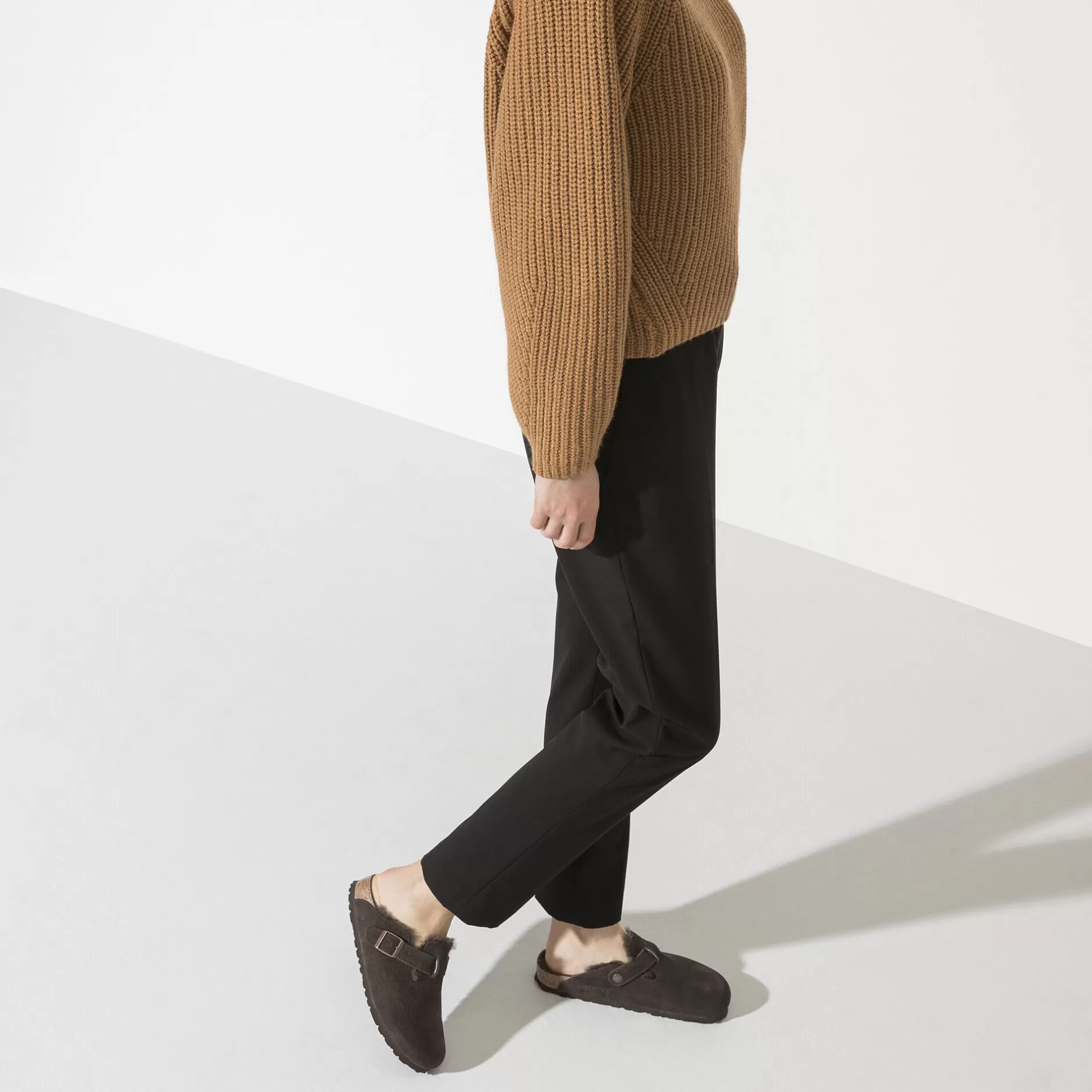 Birkenstock Boston Lammeskind Mocha Hot