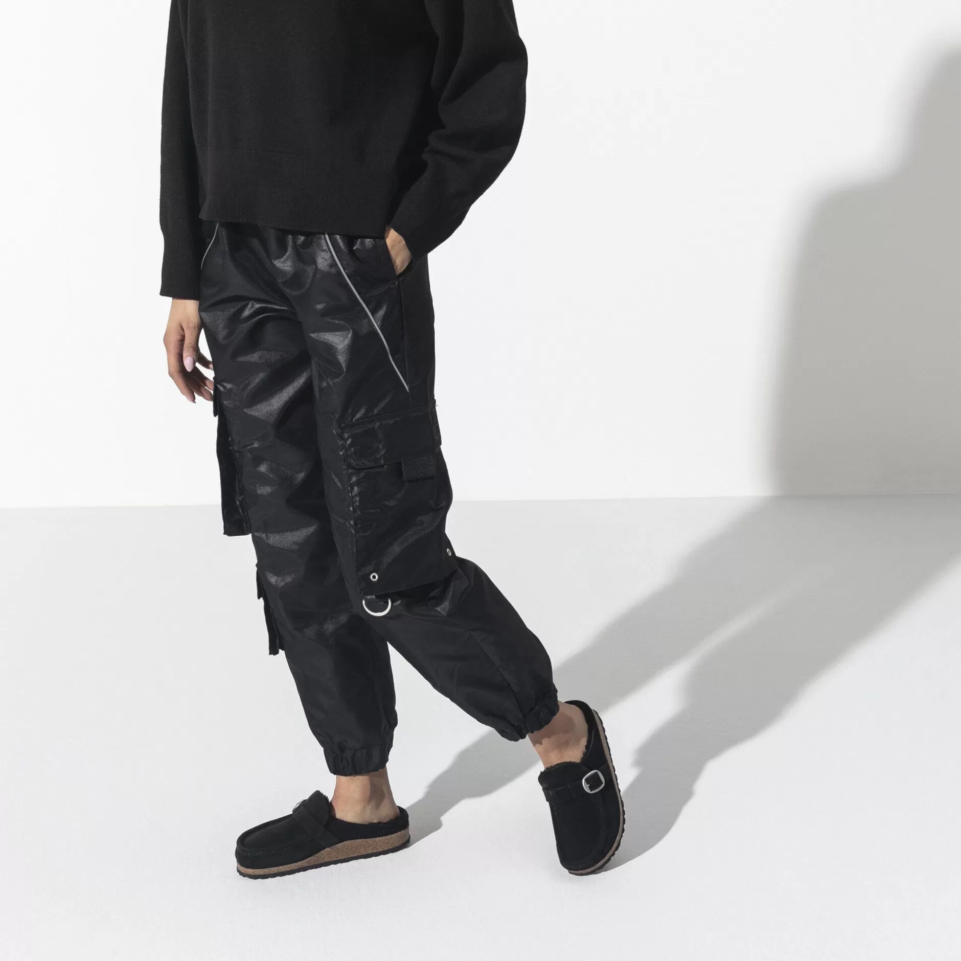 Birkenstock Buckley Lammeskind Black Best