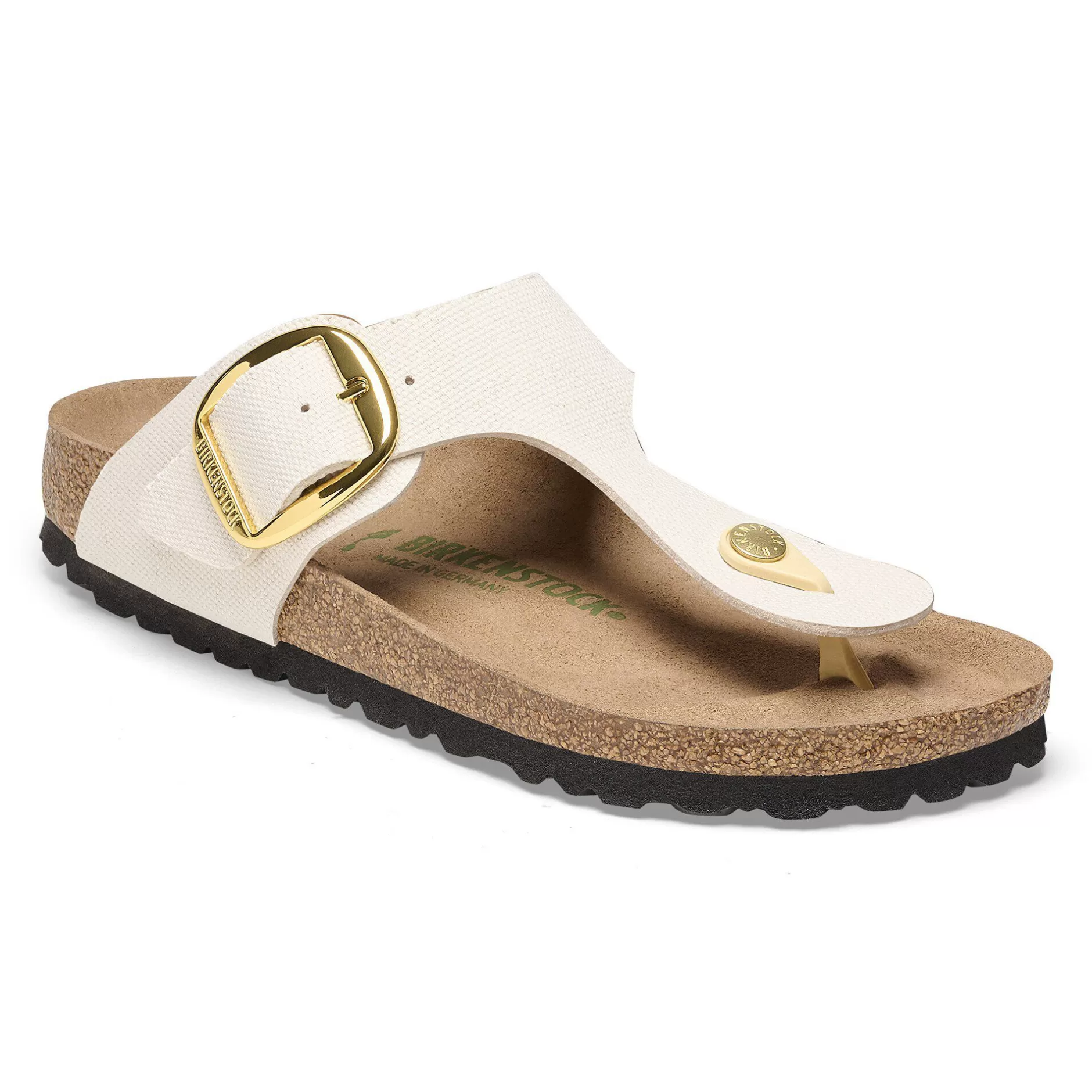 Birkenstock Gizeh Big Buckle Rivet Logo Canvas Eggshell Cheap