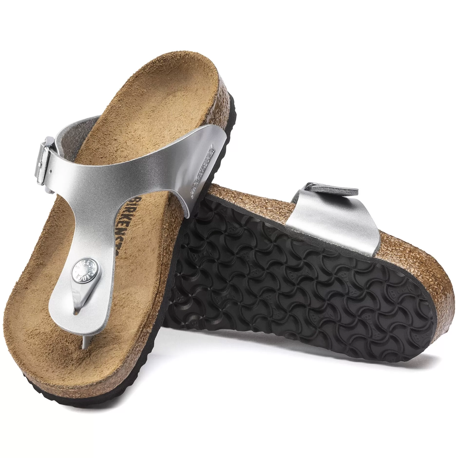 Birkenstock Gizeh Kids Electric Metallic Silver Cheap