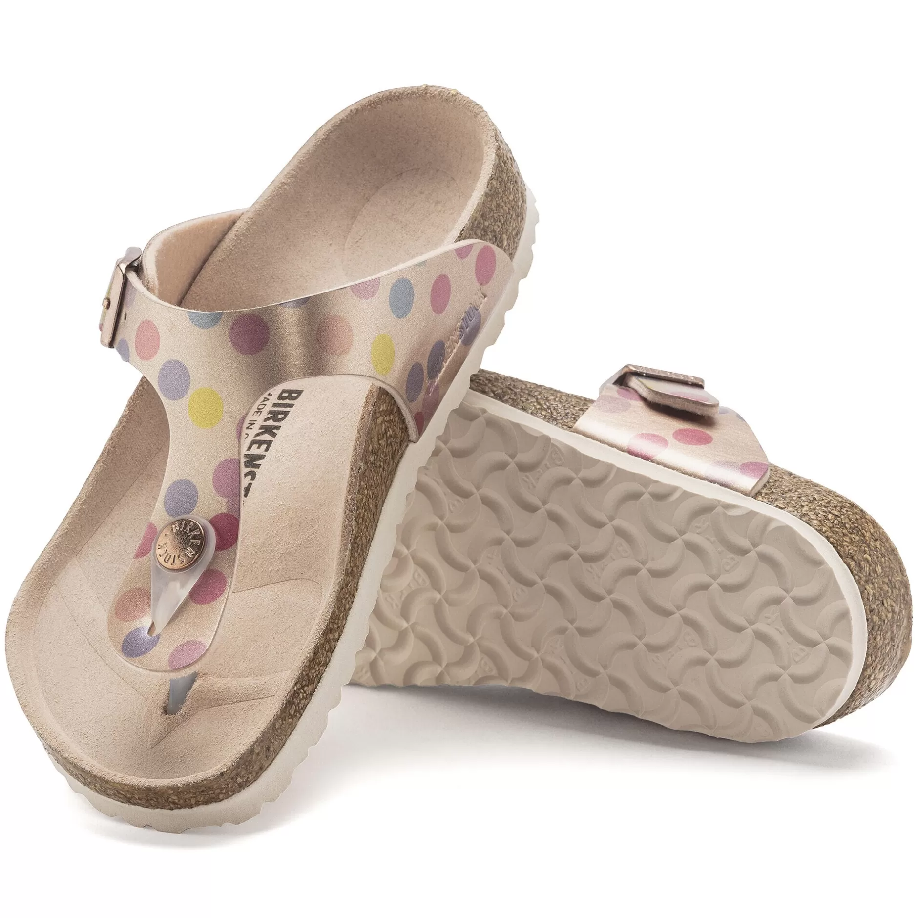Birkenstock Gizeh Kids Bs Electric Metallic Dots Copper Cheap