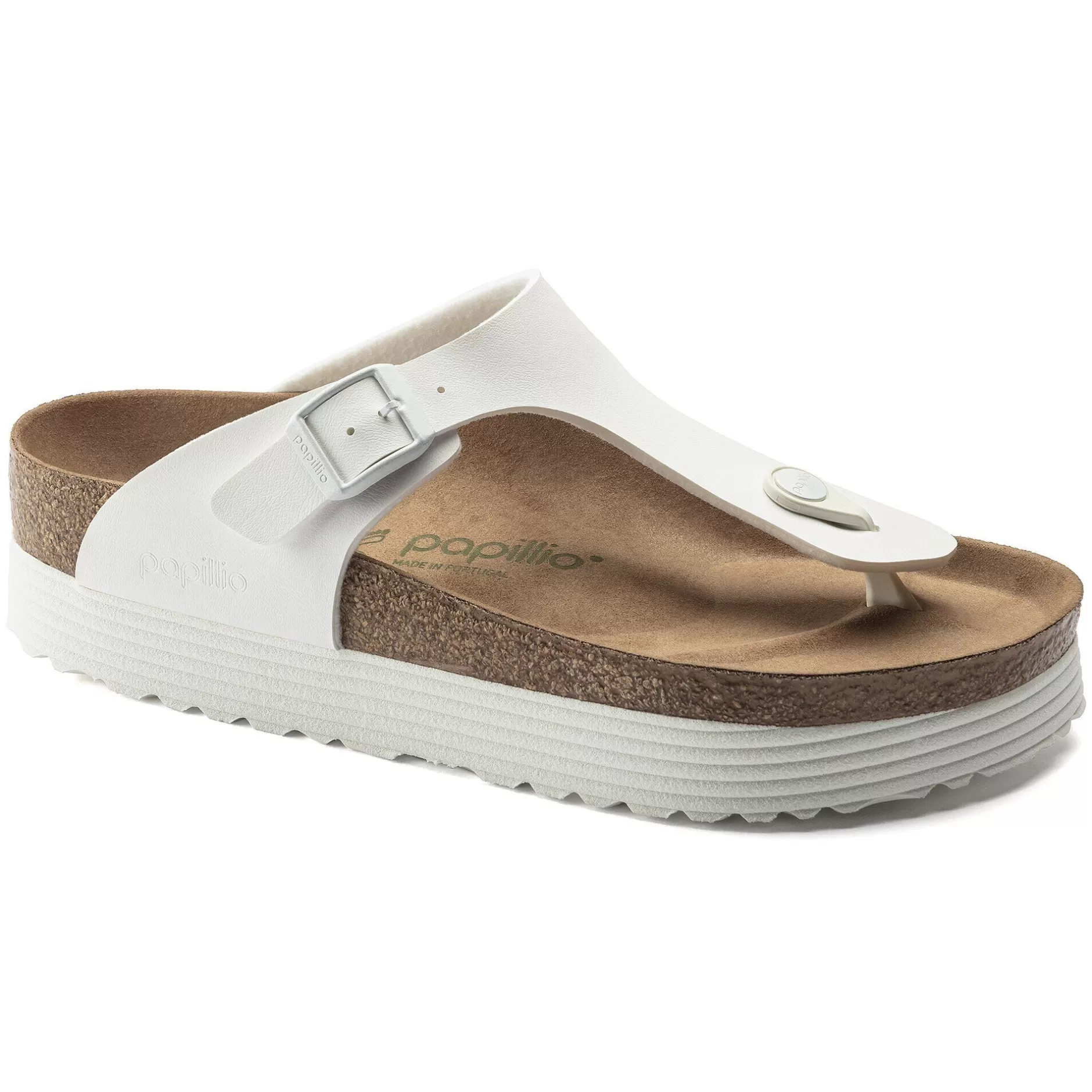 Birkenstock Gizeh Platform Vegansk White Online