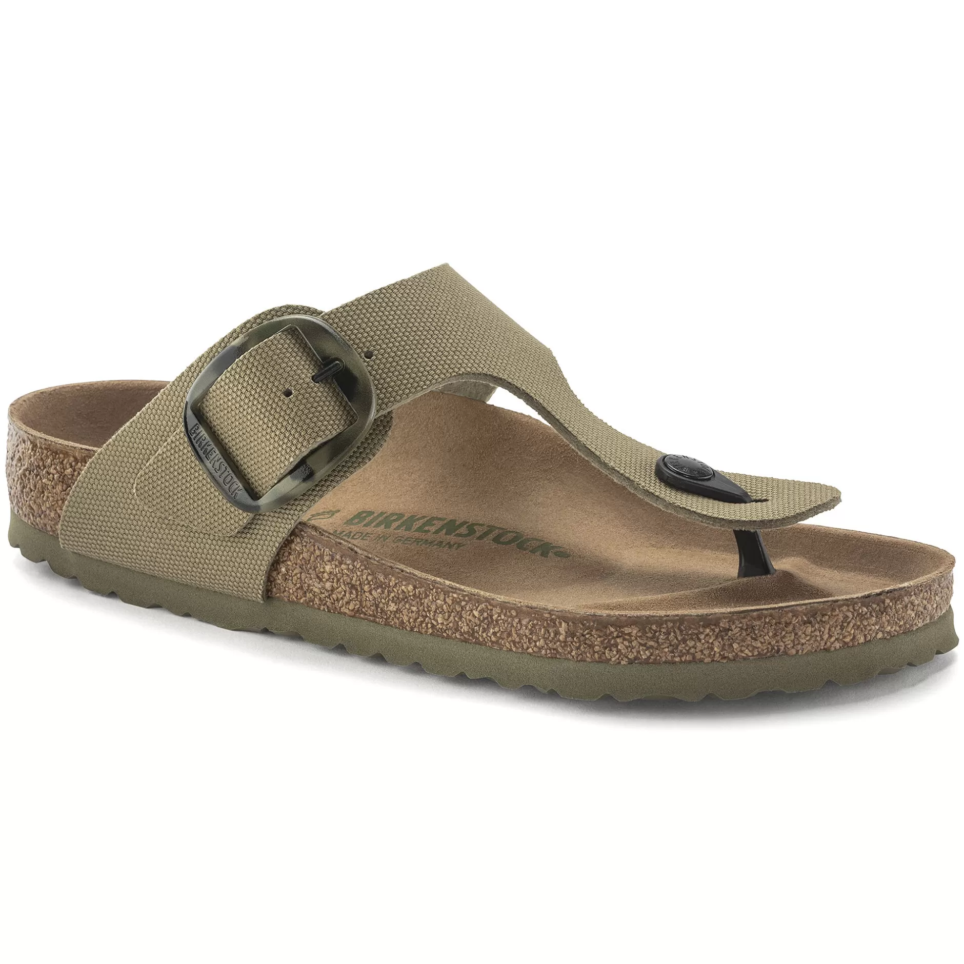 Birkenstock Gizeh Vegan Big Buckle Faded Khaki Cheap