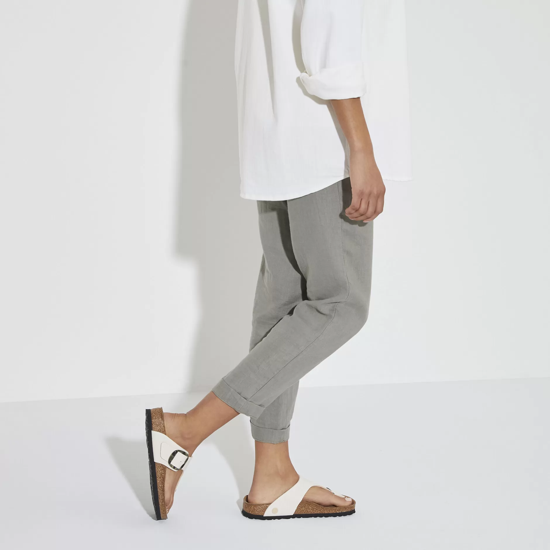 Birkenstock Gizeh Vegan Big Buckle Eggshell Shop