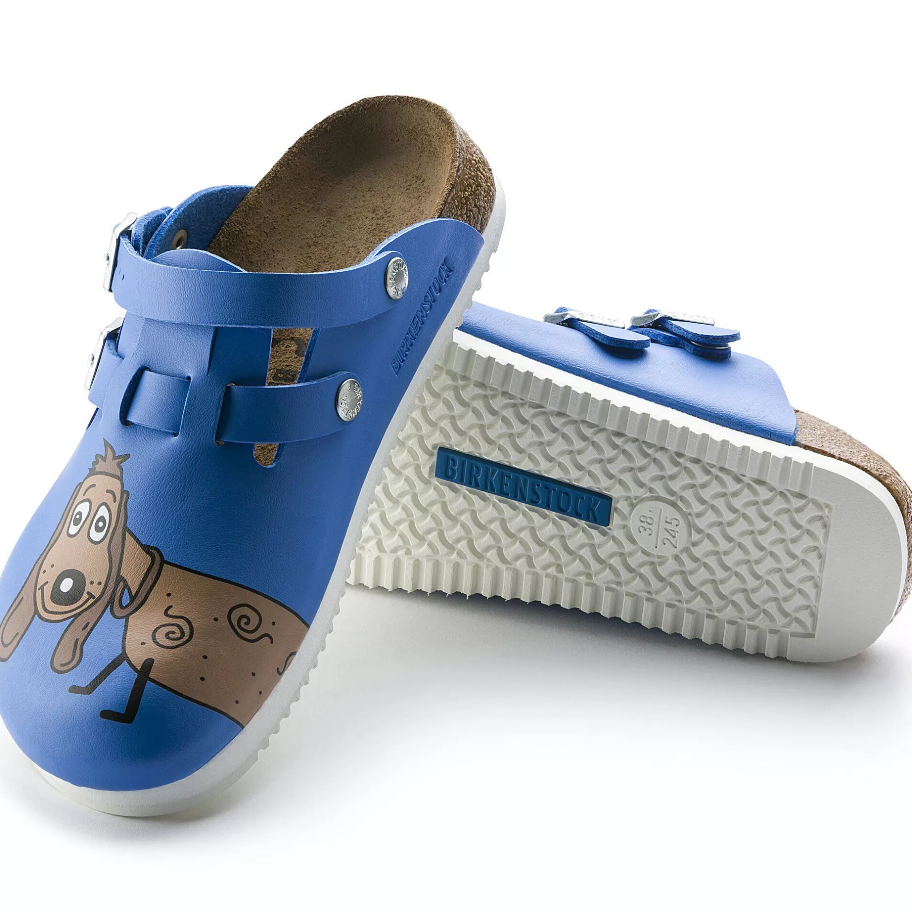 Birkenstock Kay Sl Dog Blue Background Store
