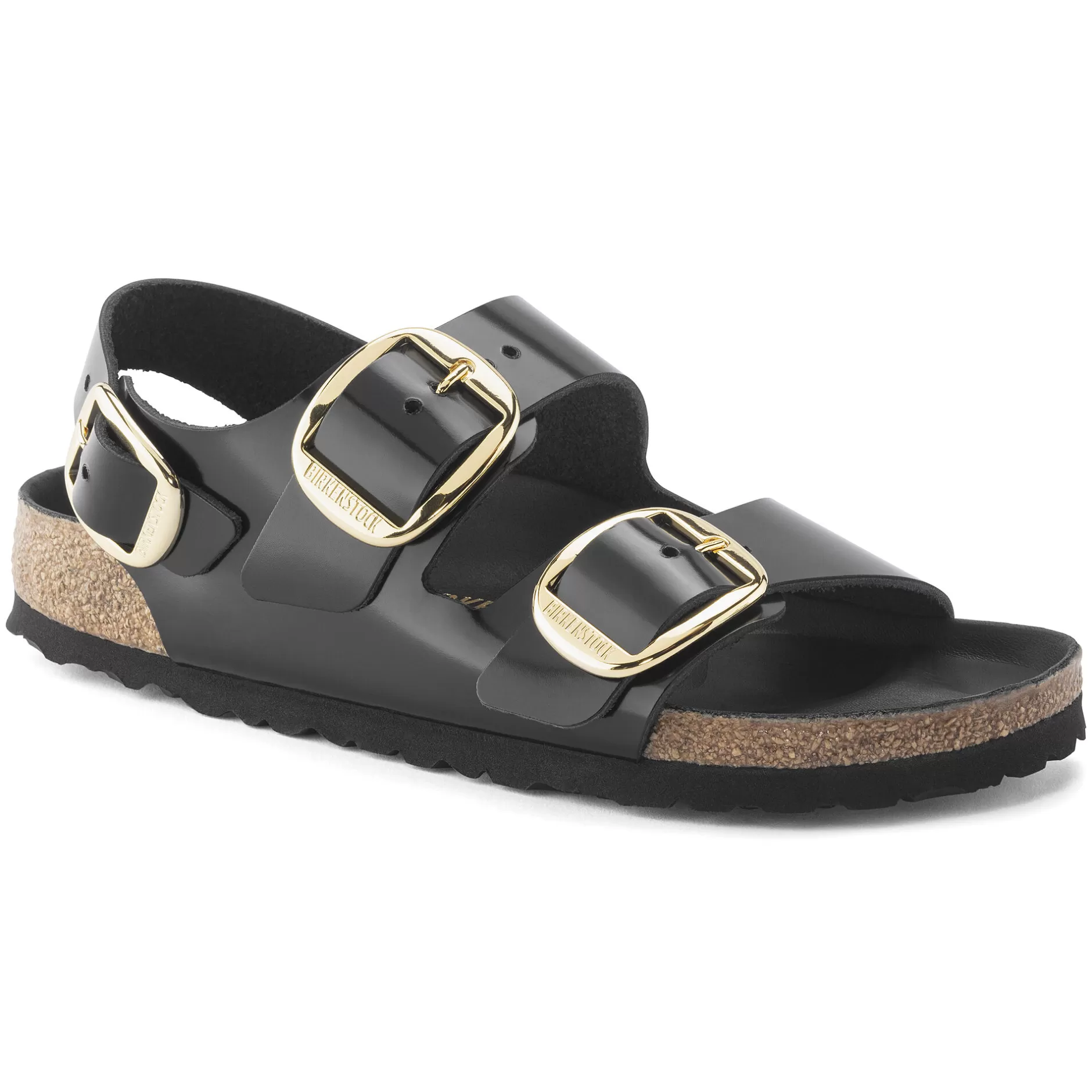 Birkenstock Milano Big Buckle High Shine Black Cheap