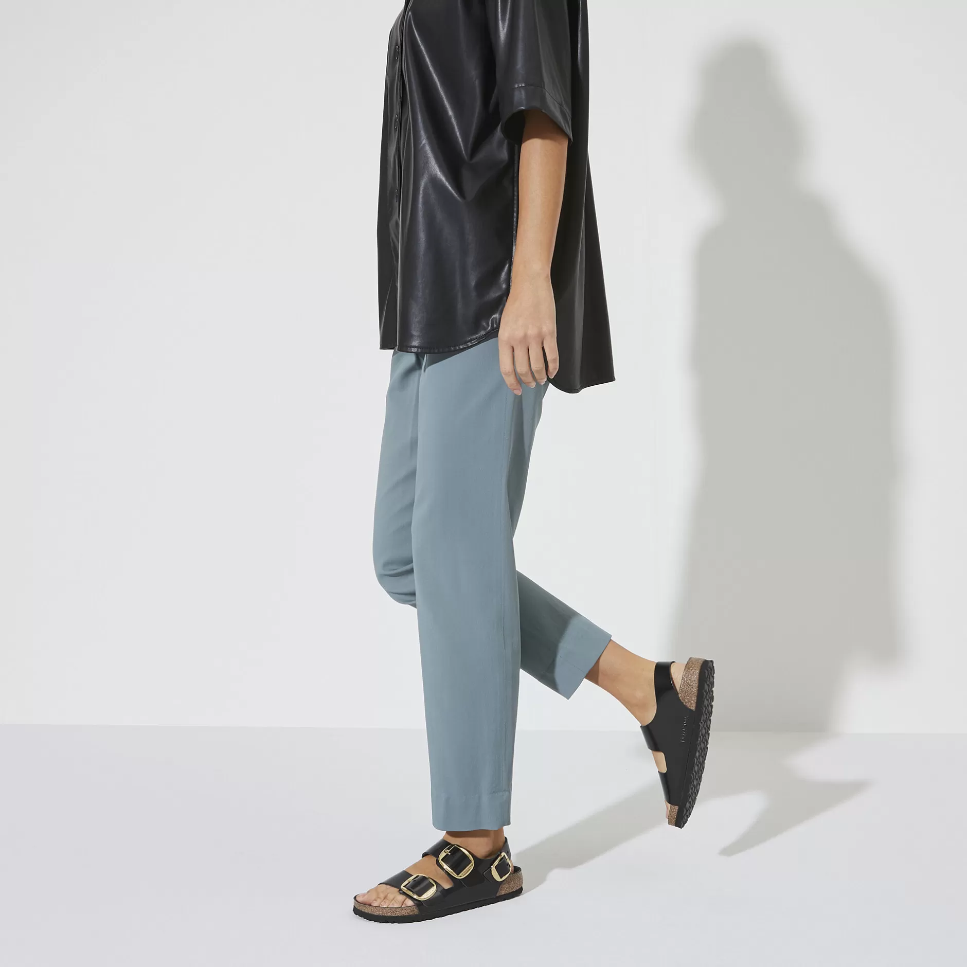 Birkenstock Milano Big Buckle High Shine Black Cheap