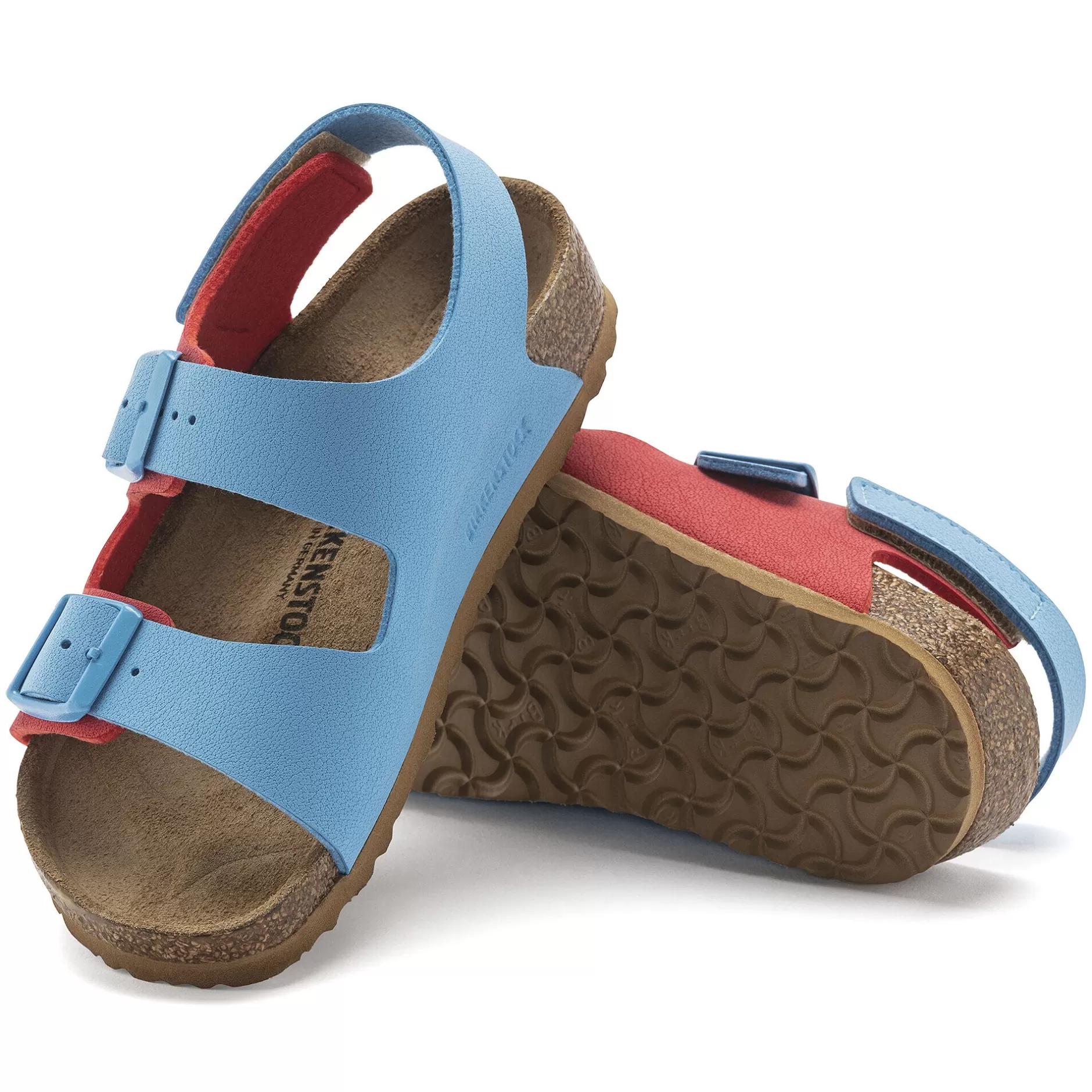 Birkenstock Milano Hl Kids Sky Blue/Active Red Clearance