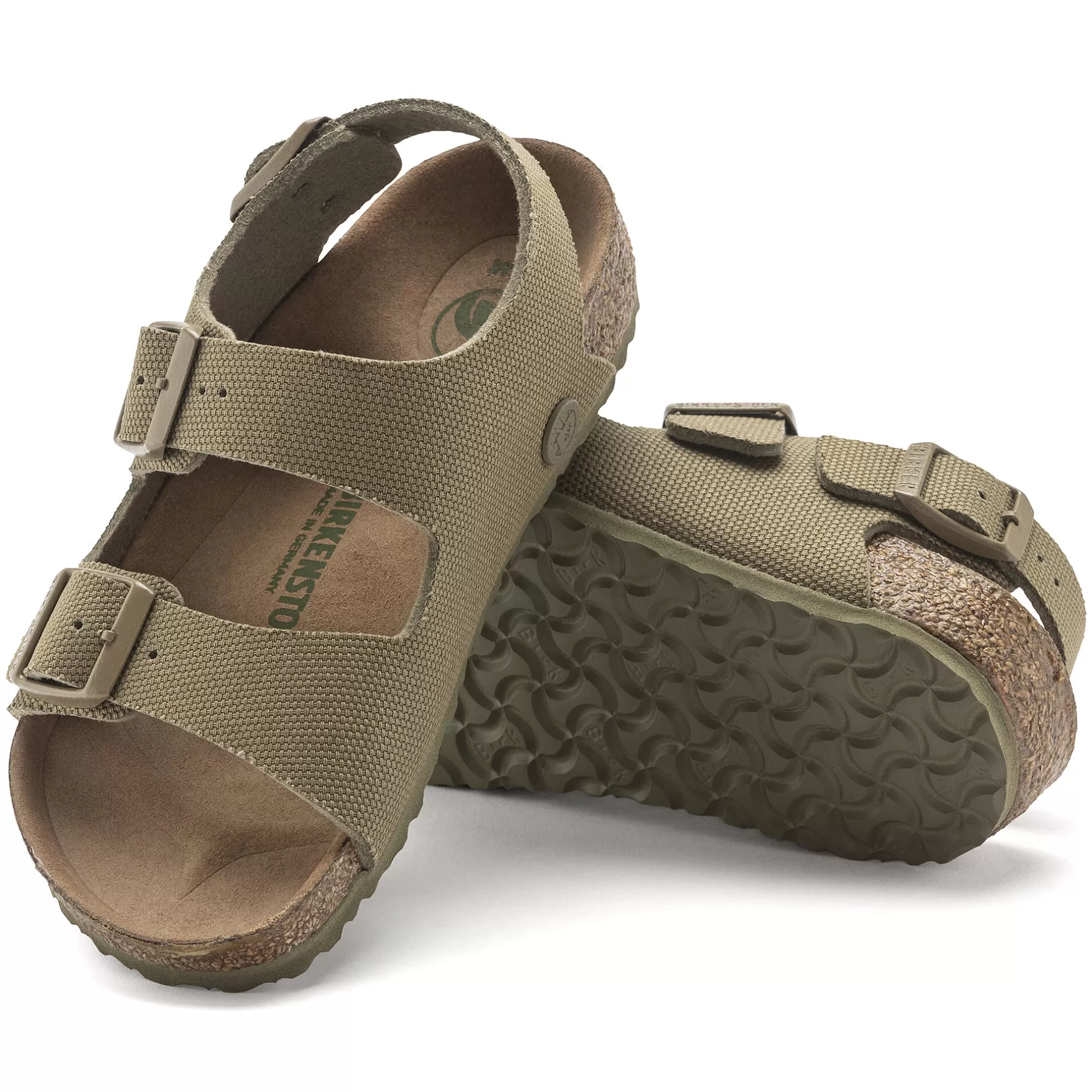 Birkenstock Milano Kids Vegan Vegan Canvas Faded Khaki Best Sale