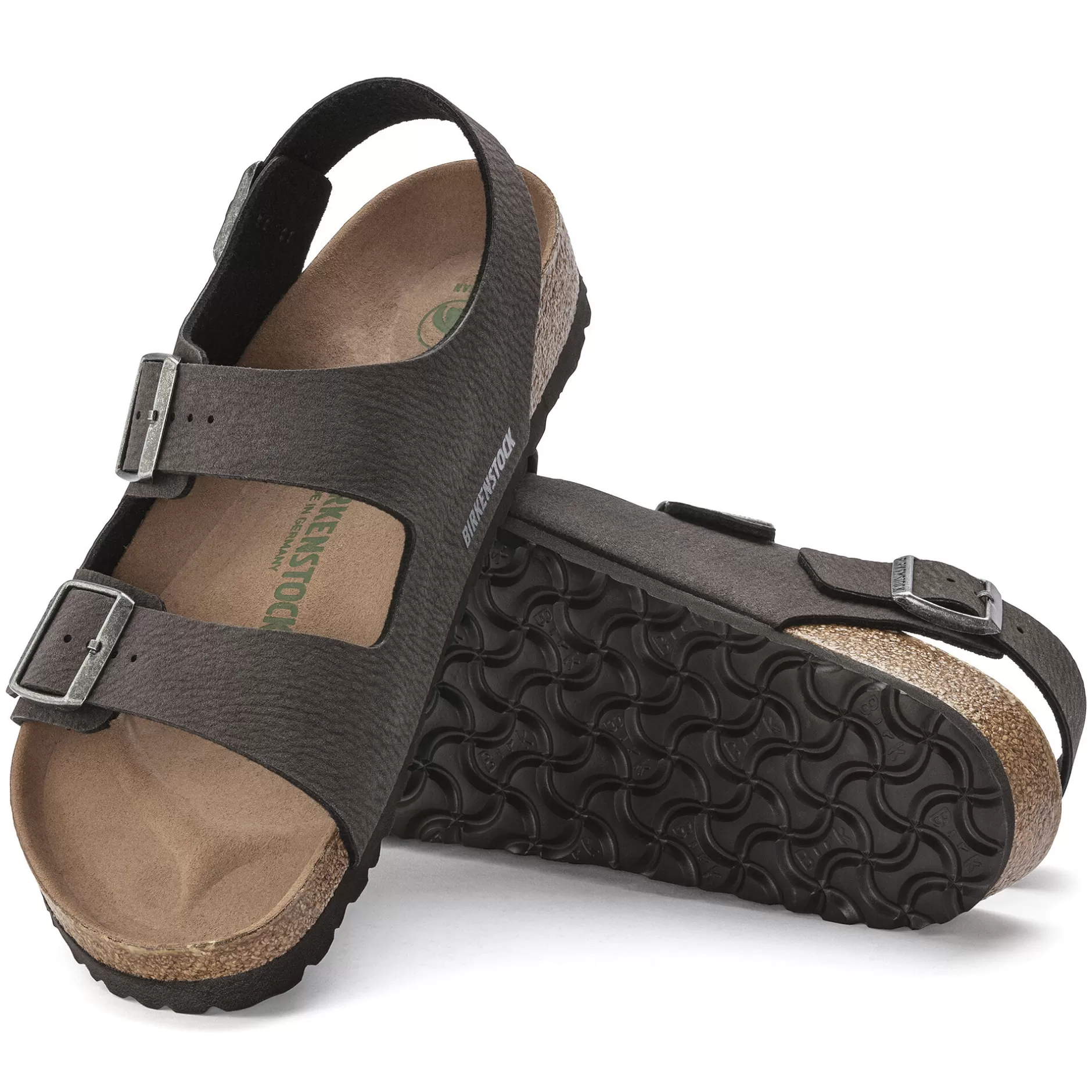 Birkenstock Milano Vegansk Desert Dust Black Shop