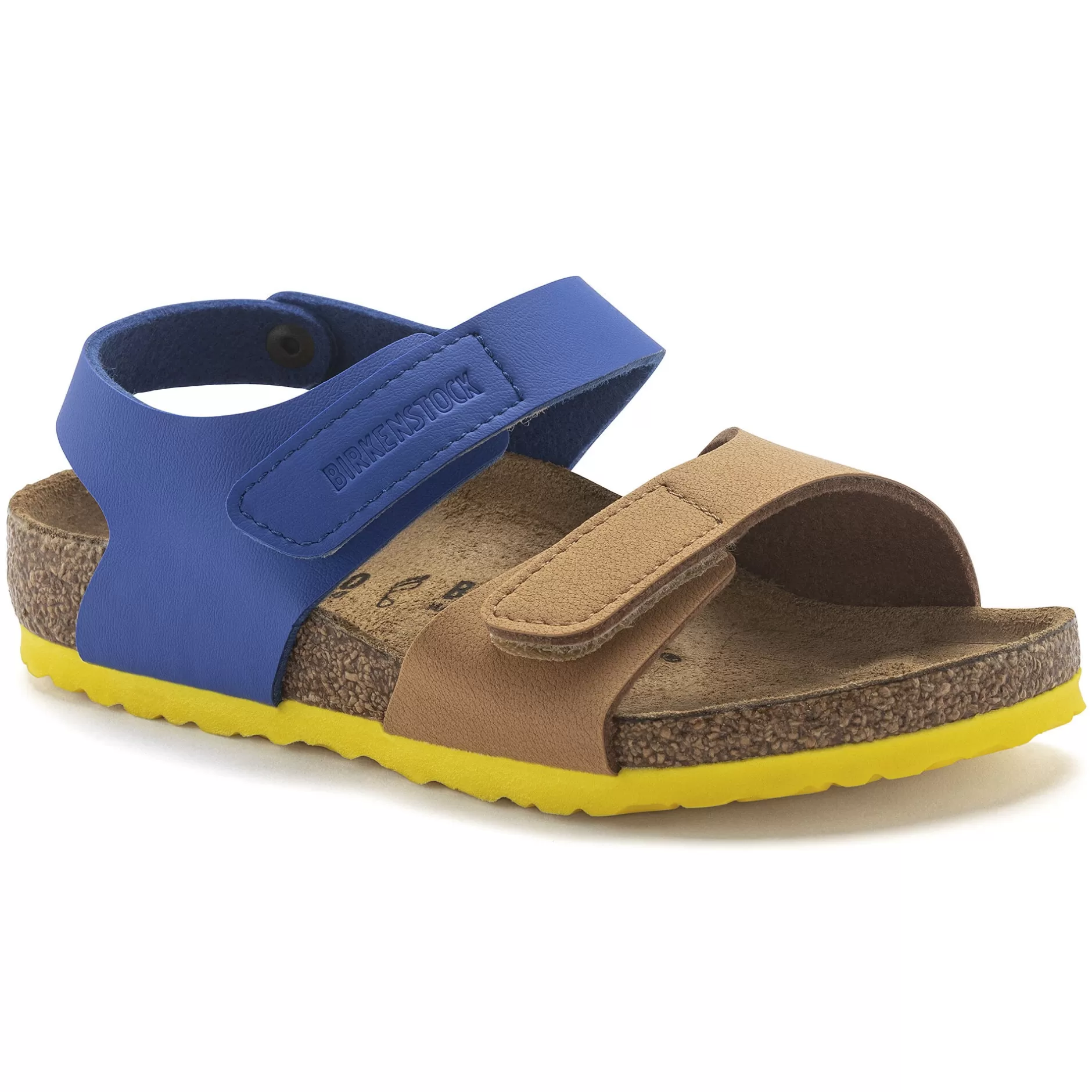 Birkenstock Palu Kids Logo Bs Caramel/Ultra Blue Discount