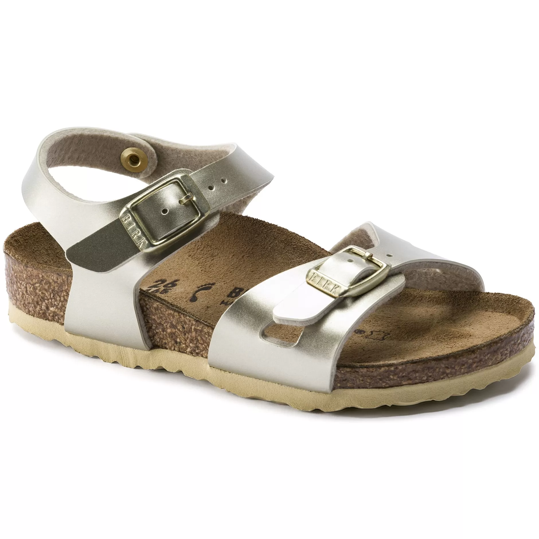 Birkenstock Rio Kids Electric Metallic Gold Flash Sale