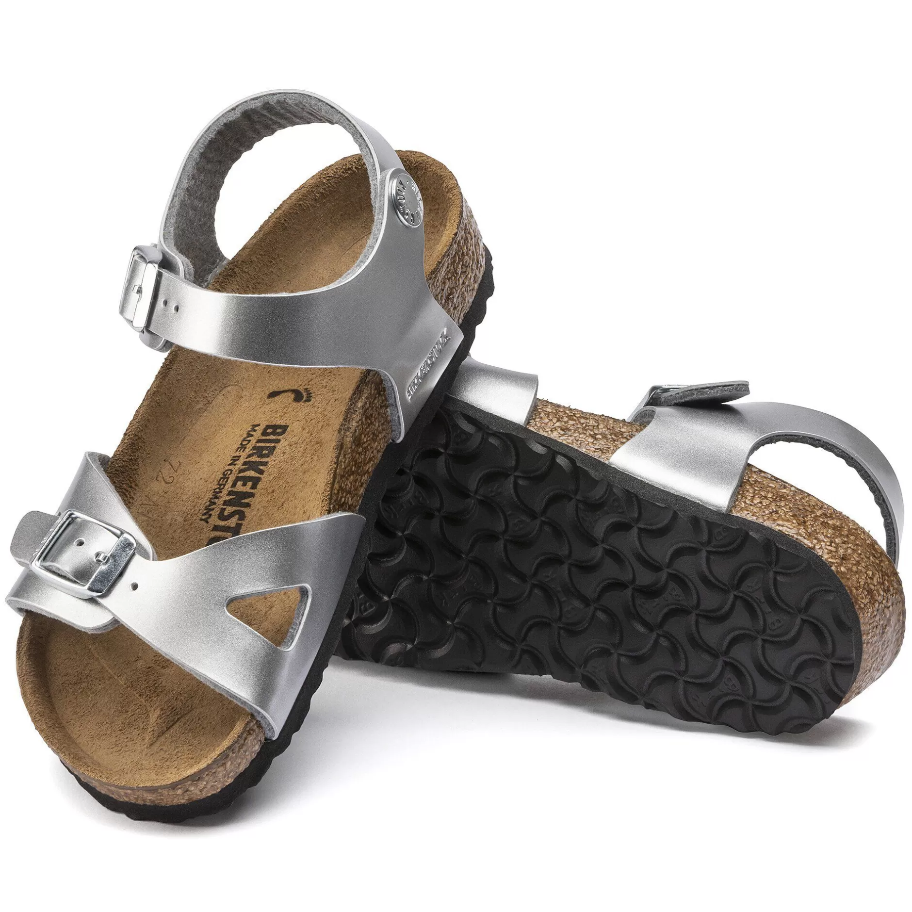 Birkenstock Rio Kids Electric Metallic Silver Online